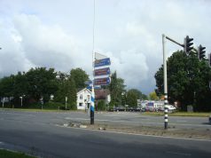 Verdiept met een groen dak