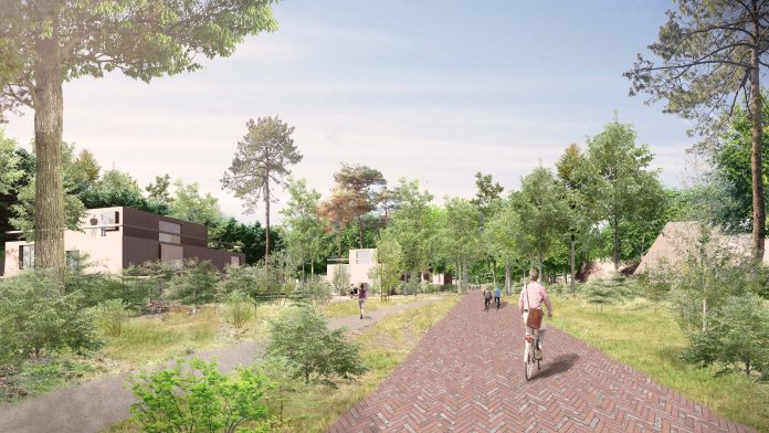 Impressie van het concept plan natuurinclusief wonen Soesterberg. Beeld: wUrck architectuur, stedenbouw, landschap & infrastructuur