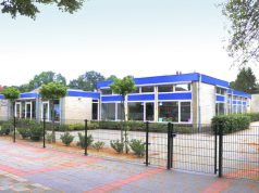 Tijdelijke noodlokalen voor Postiljonschool in Soesterberg foto: Christelijke Basisschool De Postiljon