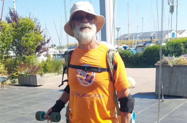 Foto: Facebook- Soesterberger gaat voor 1350 km op zijn longboard
