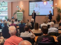 Grote belangstelling bij meeting Rob Jetten D66 Fotografie: Ilona van Egmond