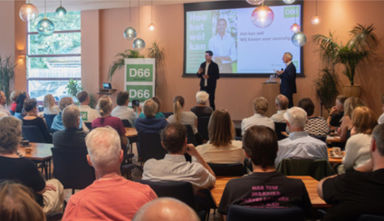 Grote belangstelling bij meeting Rob Jetten D66